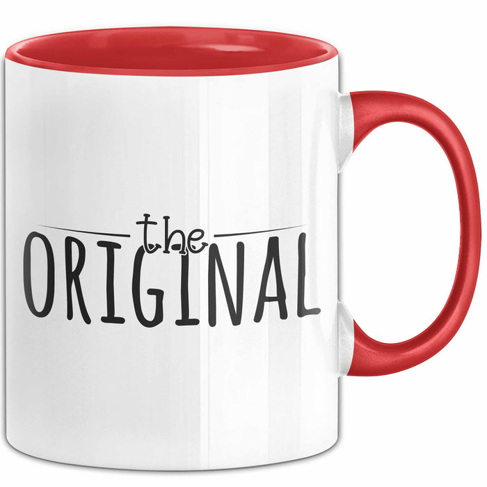 The Original Tasse Geschenk Partner-Tassen Geschwister Kaffee-Becher Rot Trendation