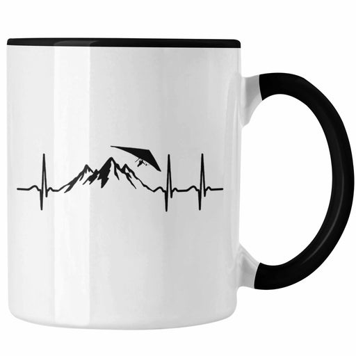 Geschenk für Drachenflieger Tasse Herzschlag Hängegleiter Motiv Trendation