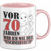 70. Geburtstag Tasse Geschenk Vor 70 Jahren War Ich Mal Der Schnellste Geschenkidee Opa Rosa Trendation