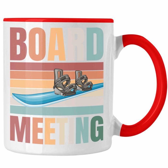Snowboard Tasse Geschenkidee für Snowboard-Fahrer zum Geburtstag Weihnachten Rot Trendation