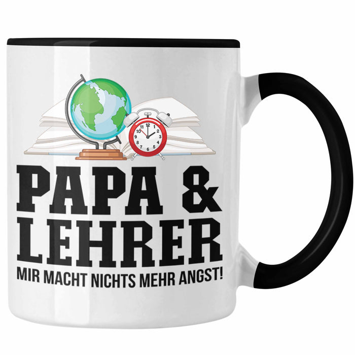 Papa und Lehrer Tasse Geschenkidee Vater für Lehrer Geburtstag Vatertag Spruch Geschenkidee Trendation