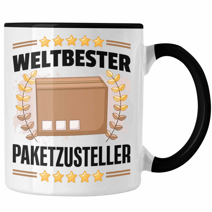 Weltbester Paketbote Paketzusteller Tasse Geschenkidee Postbote Spruch Trendation