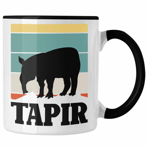 Lustige Tapir Tasse Geschenk Tapir Liebhaber Grafik Retro Trendation