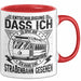 Straßenbahn-Fan Geschenk Tasse Entschuldigung Dass Ich Zu Spät Bin Ich Habe Eine Straßenbahn Gesehen Kaffee-Becher Rot Trendation