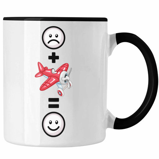 Kunstflugzeug Tasse Geschenk für Kunstflieger Geburtstag Lustige Geschenkidee :( + Kunstflieger = :) Trendation
