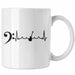 Bassist Tasse Geschenk Bass-Spieler Geschenkidee Kaffee-Becher Herzschlag Weiß Trendation