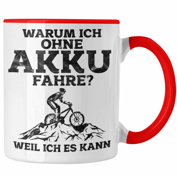 spruch fahrradhelm Lustige Geschenkidee Radfahrer Tasse Anti-E-Bike Spruch — TrendationStore