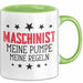 Maschinist Tasse Geschenk Meine Pumpe Meine Regeln Maschinenführer Kaffee-Becher Grün Trendation