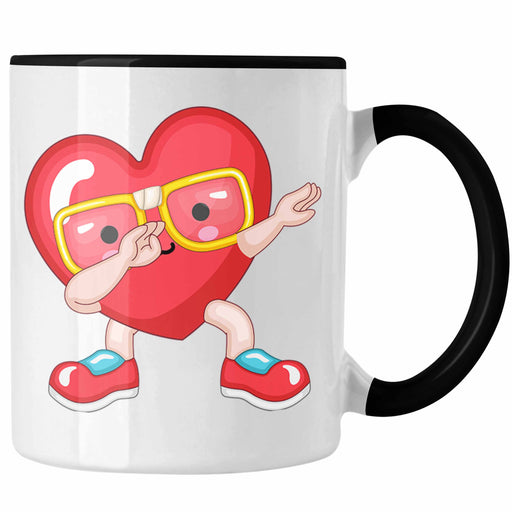 Tasse mit Herz-Grafik Romantisches Geschenk für Freundin Freund zum Valentinstag Trendation