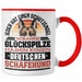 Deutscher Schäferhund Tasse Geschenkidee Kaffee-Becher Schäferhund Besitzer Schutzengel Rot Trendation