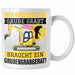 Wer Anderen Eine Grube Gräbt Tasse Bagger-Fahrer Geschenk Grubengrabgerät Bauarbeiter Männer Weiß Trendation