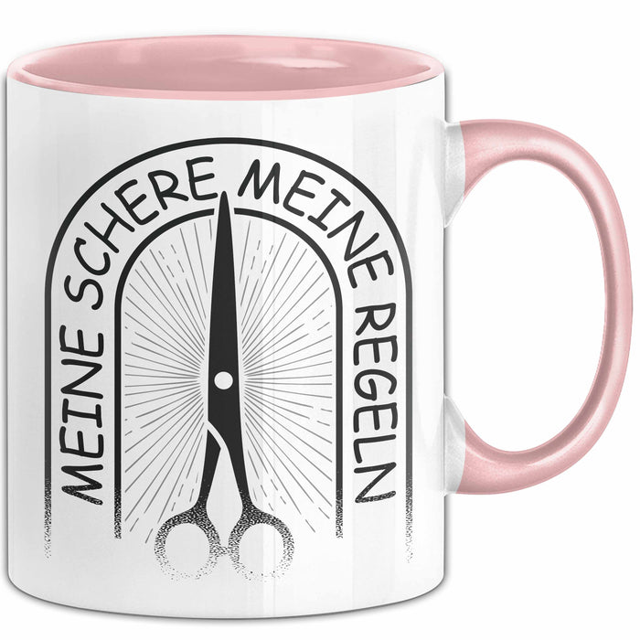 Friseurin Tasse Geschenk Meine Schere Meine Regeln Rosa Trendation