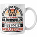 Deutscher Schäferhund Tasse Geschenkidee Kaffee-Becher Schäferhund Besitzer Schutzengel Weiß Trendation