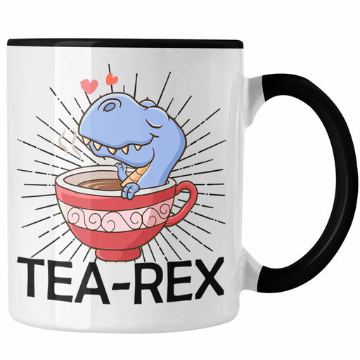 Tea Rex Tasse Geschenk Wortspiel T-Rex Dinosaurier Geschenkidee Trendation
