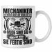 KFZ Mechaniker Tasse Geschenk Spruch Männer KFZ Mechatroniker Geschenkidee Becher Werkstatt Mechaniker Hören Nicht Auf Wenn Sie Müde Sind Weiß Trendation