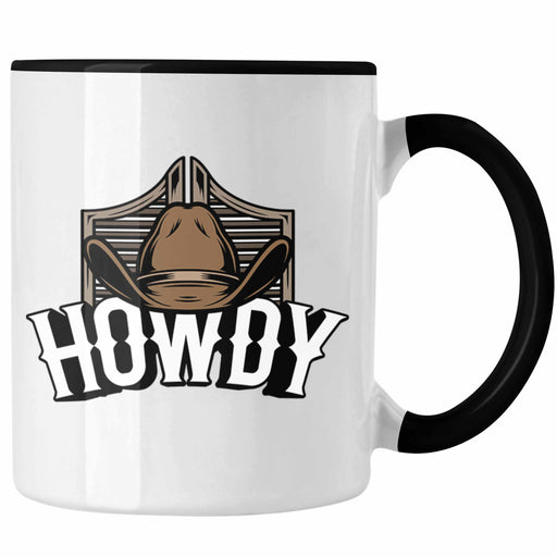 Lustige Tasse für Line Dance Fans Howdy Cowboy Geschenkidee Trendation