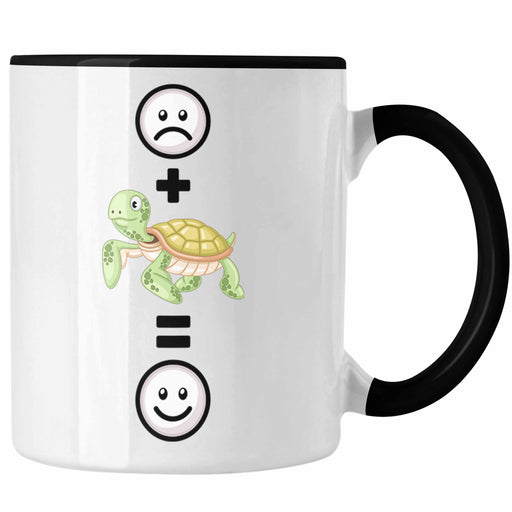 Schildkröte Tasse Geschenk für Schildkröten-Liebhaber Züchter Lustige Geschenkidee :( + Schildkröte = :) Geburtstag Trendation