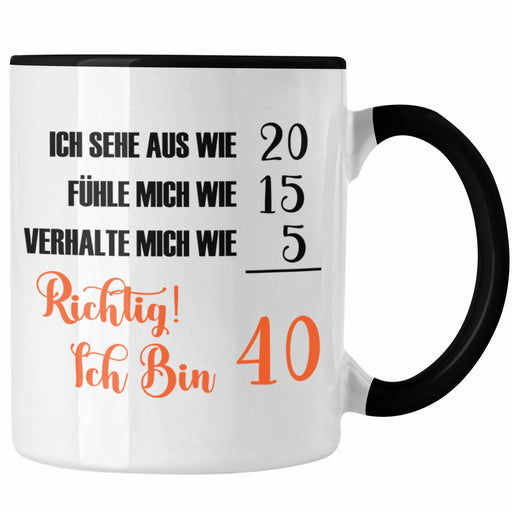 Tasse 40. Geburtstag Lustiges Geschenk Frauen 40er B Day Trendation