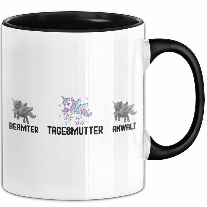 Tagesmutter Tasse Geschenk Beste Tagesmutter Einhorn Geschenkidee Kaffee-Becher Trendation