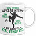 Fussballer Tasse Geschenk Fussballspieler Geschenkidee Es Geht Nicht Um Leben Oder Tod Weiß Trendation