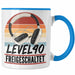 40. Geburtstag Geschenk Männer Gaming Kaffee-Becher Gamer 40er Geburtstag Geschenkidee Tasse Blau Trendation
