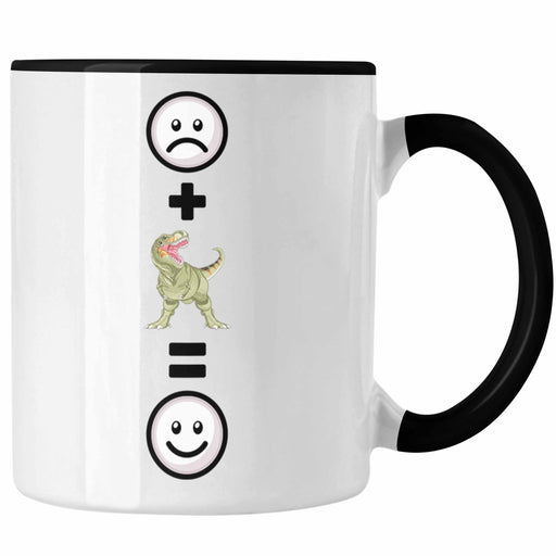 T-Rex Dinosaurier Tasse Geschenk für Dino Fans T-Rex :( + Dinos = :) Lustige Geschenkidee Geburtstag Trendation