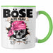 Böse Alte Frau Tasse Geschenk für Frauen Geschenkidee Piratin Kaffee-Becher Grün Trendation