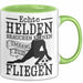 Torwart Tasse Geschenk Echte Helfen Brachen Keinen Umhang Zum Fliegen Grün Trendation