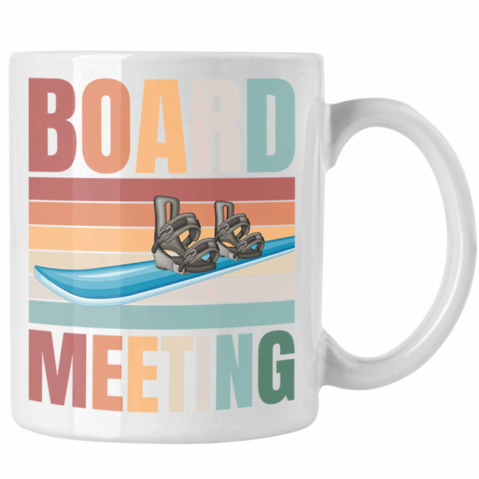 Snowboard Tasse Geschenkidee für Snowboard-Fahrer zum Geburtstag Weihnachten Weiß Trendation