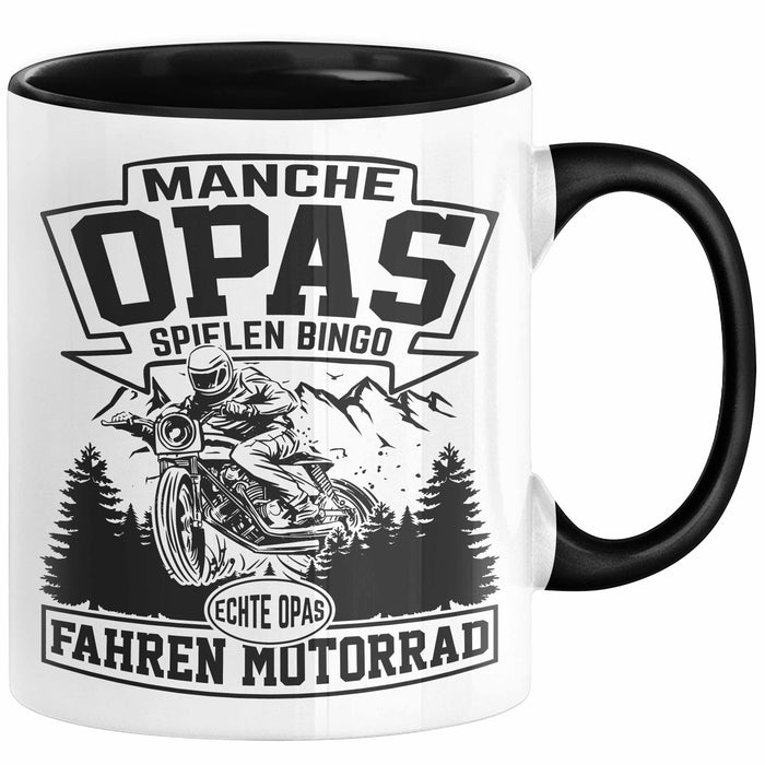 Motorrad Opa Tasse Geschenk Echte Opas Fahren Motorrad Geschenkidee Vatertag Opa Biker Trendation