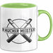 Raucher Geschenk Tasse Spruch Räucher Meister Geschenkidee Rauchen Grün Trendation