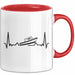 Speedboot Tasse Geschenk Yacht Geschenkidee Herzschlag Schnellboot Kaffee-Becher Rot Trendation