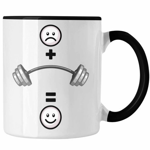 Deadlift Bodybuilder Tasse Geschenk für Bodybuilding :( + Bodybuilding = :) Lustige Geschenkidee Geburtstag Trendation