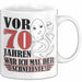 70. Geburtstag Tasse Geschenk Vor 70 Jahren War Ich Mal Der Schnellste Geschenkidee Opa Weiß Trendation