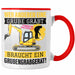 Wer Anderen Eine Grube Gräbt Tasse Bagger-Fahrer Geschenk Grubengrabgerät Bauarbeiter Männer Rot Trendation