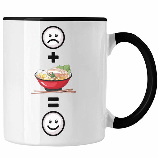 Ramen Tasse Geschenk für Ramen Liebhaber Asiatisch :( + Ramen = :) Lustige Geschenkidee Geburtstag Trendation