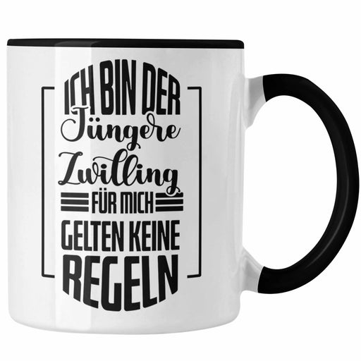 Lustige Tasse für den jüngeren Zwilling Lustiges Geschenk Geburtstag Weihnachten! Trendation