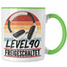 40. Geburtstag Geschenk Männer Gaming Kaffee-Becher Gamer 40er Geburtstag Geschenkidee Tasse Grün Trendation