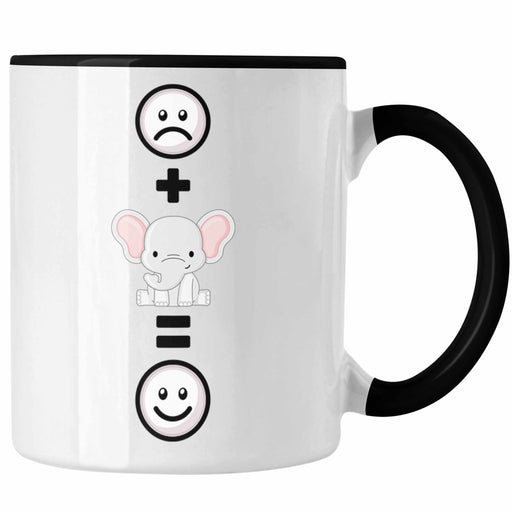 Elefanten Tasse Geschenk für Elephanten Liebhaber :( + Elefanten = :) Lustige Geschenkidee Geburtstag Trendation