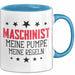 Maschinist Tasse Geschenk Meine Pumpe Meine Regeln Maschinenführer Kaffee-Becher Blau Trendation