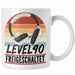 40. Geburtstag Geschenk Männer Gaming Kaffee-Becher Gamer 40er Geburtstag Geschenkidee Tasse Weiß Trendation