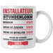 Installateur Tasse Geschenk Stundenlohn Lustige Geschenkidee Witz Männer Weiß Trendation