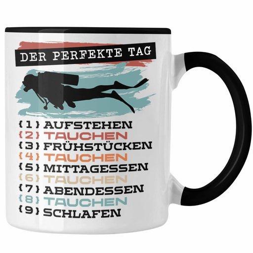 Taucher Tasse Geschenk Becher Der tolle Tag Tauchen Geschenkidee Spruch Trendation