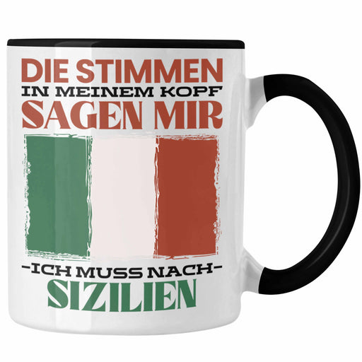 Sizilien Tasse Urlaub Heimat Geschenk Spruch Italiener Geschenkidee Trendation