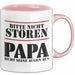 Papa Tasse Geschenk Bitte Nicht Stören Papa Ruht Seine Augen Aus Geschenkidee Zum Vatertag Rosa Trendation