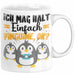 Pinguine Geschenk Tasse Mädchen Geschenkdiee Pinguin-Liebhaberin Ich Mag Halt Einfach Pinguine Ok Weiß Trendation