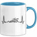 Speedboot Tasse Geschenk Yacht Geschenkidee Herzschlag Schnellboot Kaffee-Becher Blau Trendation