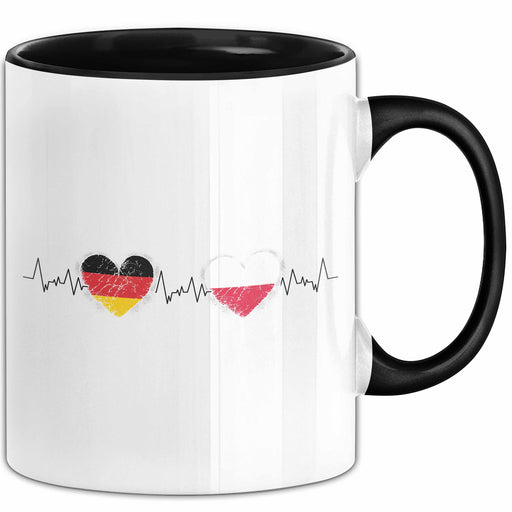 Deutschland Und Polen Tasse Doppelte Staatsbürgerschaft Geschenke Deutsch Polnisch Flaggen Fahnen Kaffee-Becher Trendation