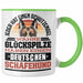 Deutscher Schäferhund Tasse Geschenkidee Kaffee-Becher Schäferhund Besitzer Schutzengel Grün Trendation