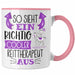 So Sieht Ein Richtig Cooler Reittherapeut Aus Tasse Geschenk für Reittherapie Geschenkidee Spruch Rosa Trendation
